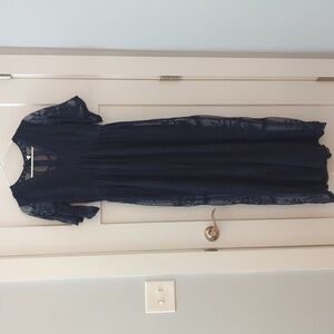 Pink Blush Lace Overlay Maxi Dress